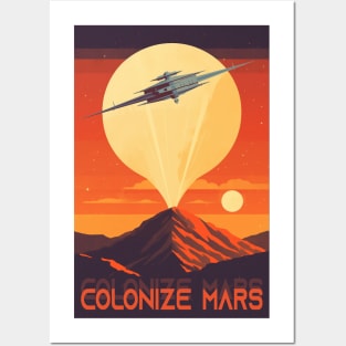 Mars Adventure Vintage Travel Poster Posters and Art